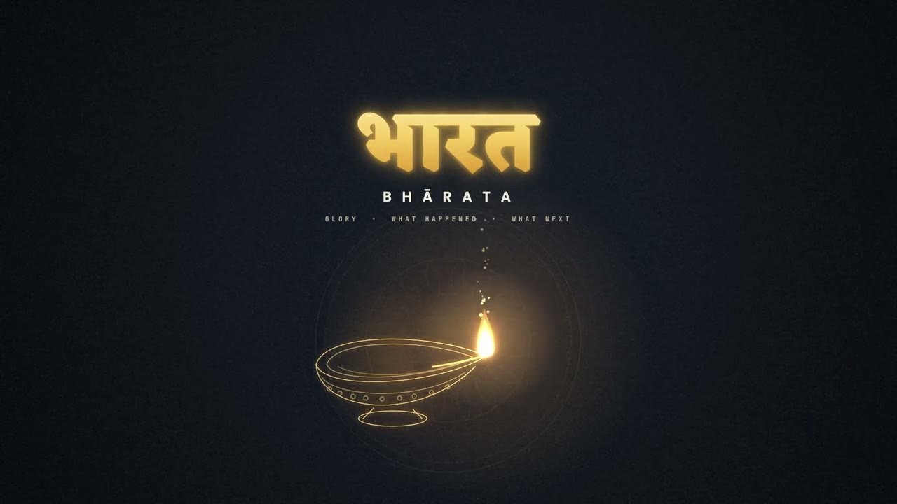 The word Bharat above a lit diya
